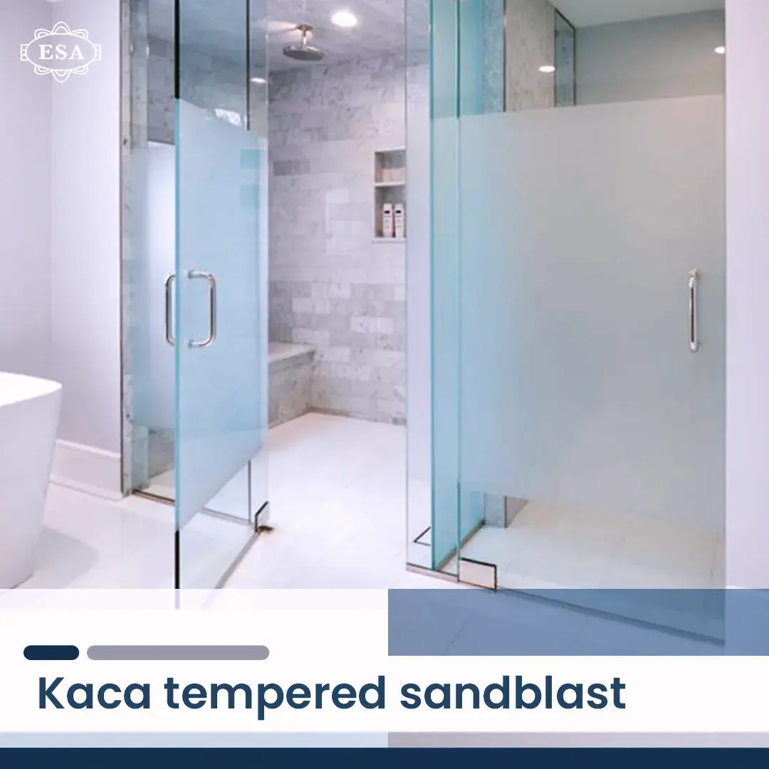 Kaca Tempered Sandblast