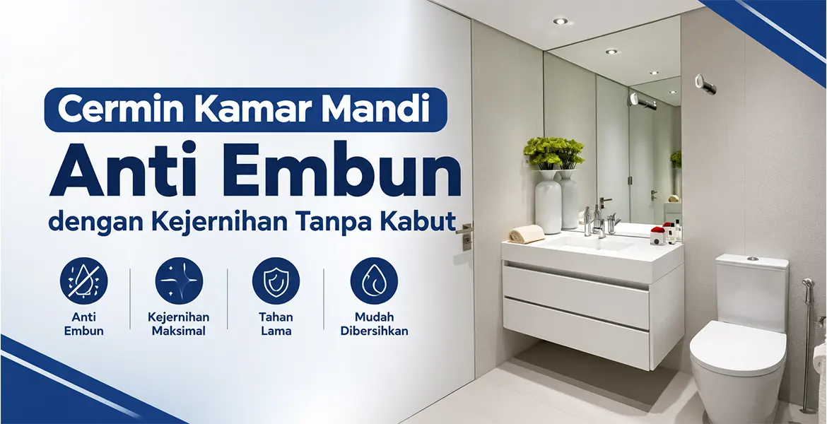 Cermin Kamar Mandi Anti Embun dengan Kejernihan Tanpa Kabut