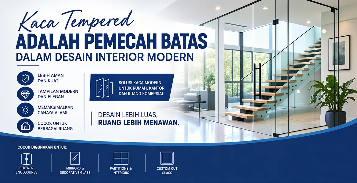 Kaca Tempered Adalah Pemecah Batas Dalam Desain Interior Modern