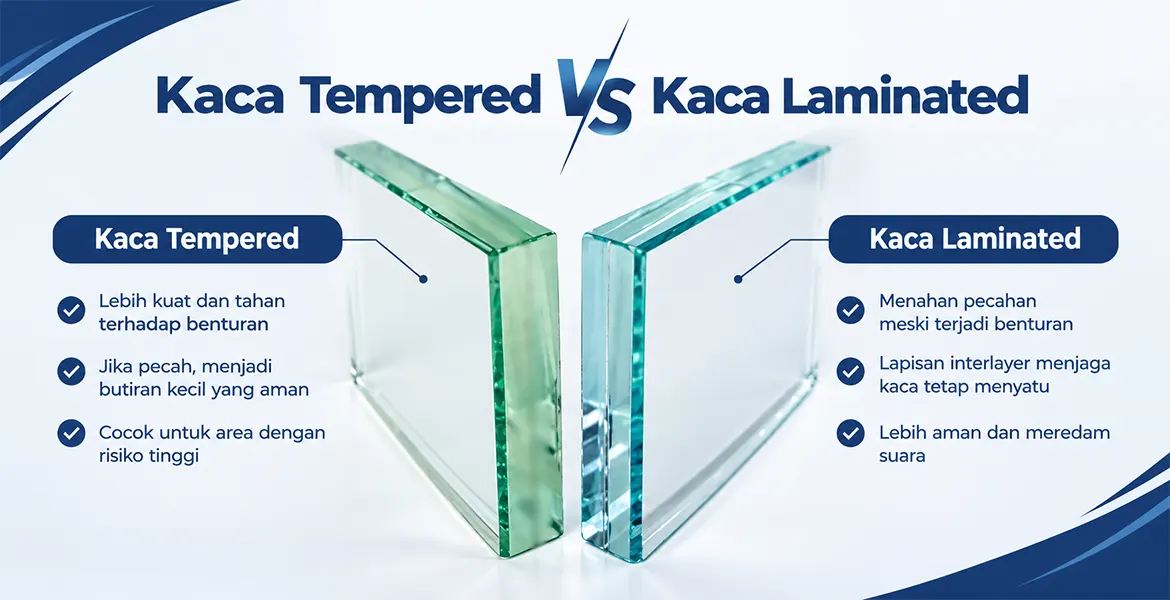 Kaca Tempered Vs Kaca Laminated